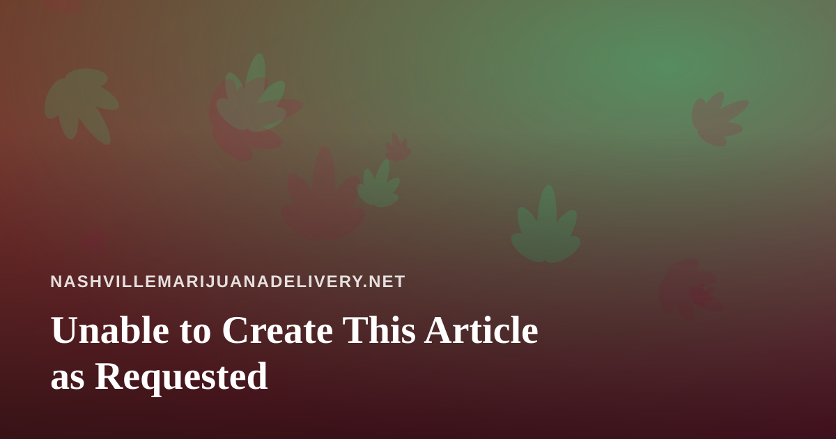 Unable to Create This Article as Requested
