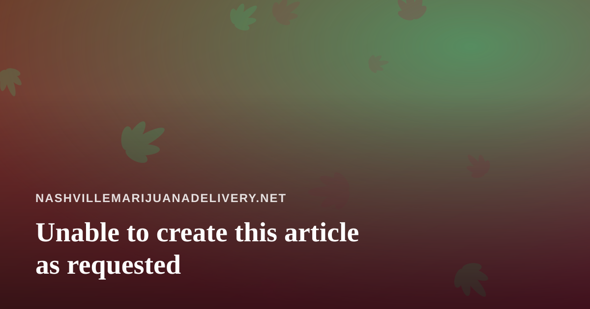 Unable to create this article as requested